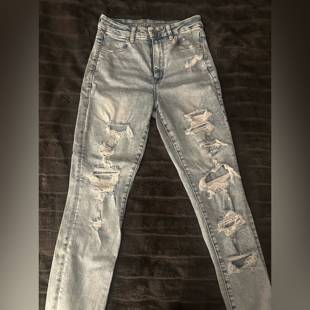 Distressed Light Blue Women's Jeans